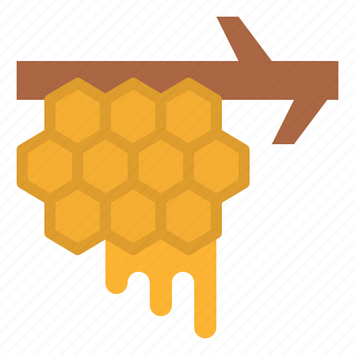 Honeycomb, branch, beekeeping, nature, apiary, honey icon - Download on Iconfinder