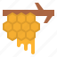 honeycomb, branch, beekeeping, nature, apiary, honey 