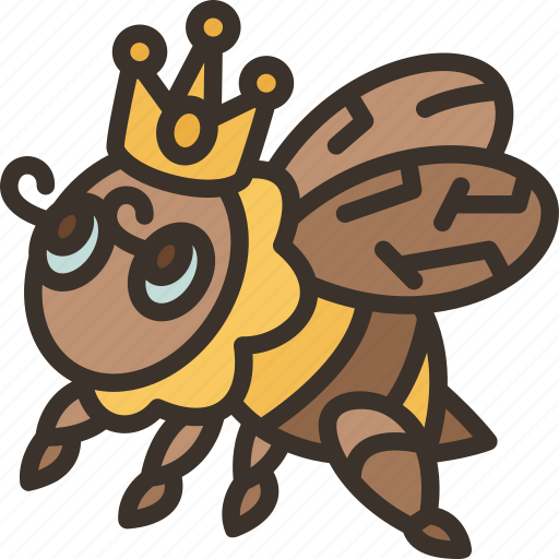 Bee, queen, female, beehive, insect icon - Download on Iconfinder