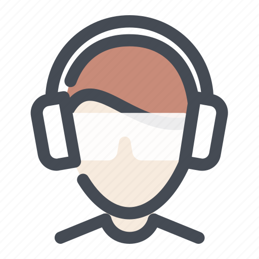 Construction, earbuds, manager, professional, safety, soundproof, worker icon - Download on Iconfinder