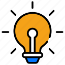 idea, development, creative, light, bulb