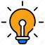 idea, development, creative, light, bulb 