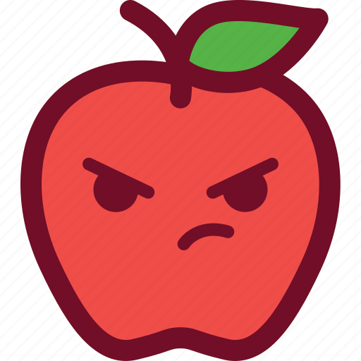 Angry, apple, emoticon, mad, madness icon - Download on Iconfinder