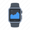 apple watch, device, diagram, smartwatch, statistics, technology, timepiece