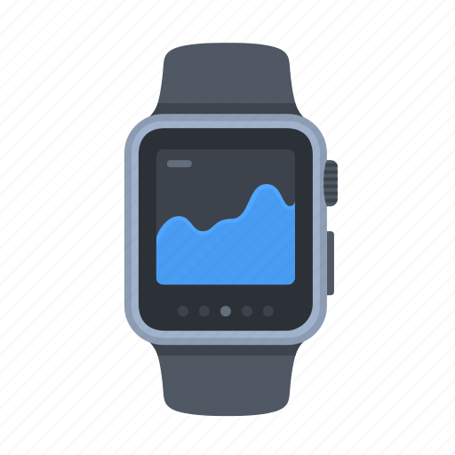 Apple watch, device, diagram, smartwatch, statistics, technology, timepiece icon - Download on Iconfinder