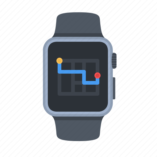 Apple watch, device, map, navigation, smartwatch, technology, watch icon - Download on Iconfinder