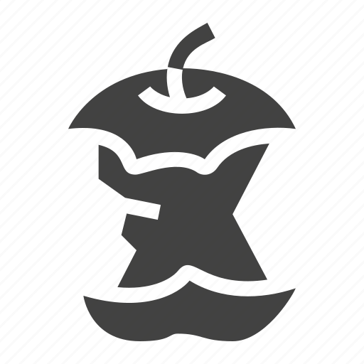Apple, food, fruit, organic, stub, waste icon - Download on Iconfinder