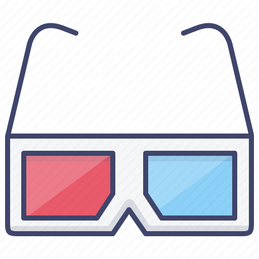 3d, glasses, movie, paper icon - Download on Iconfinder