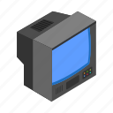 tv, electric, device, watching, retro