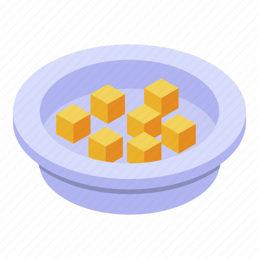 Apricot, cartoon, cubes, food, fruit, isometric, summer icon - Download on Iconfinder