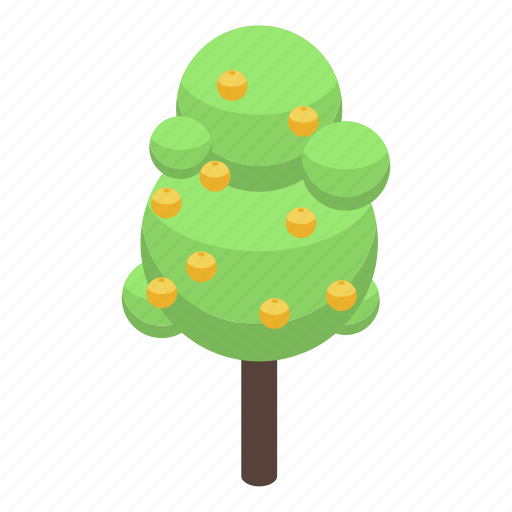 Apricot, cartoon, flower, food, isometric, silhouette, tree icon - Download on Iconfinder