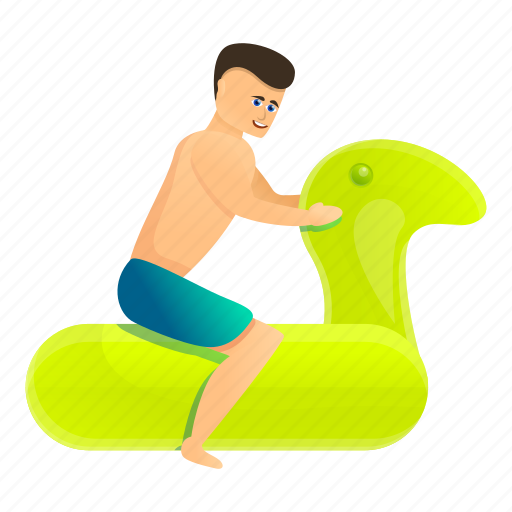 Beach, bird, inflatable, man, spa, water icon - Download on Iconfinder