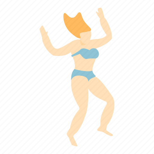 Cartoon, family, girl, isometric, jump, pool, woman icon - Download on Iconfinder