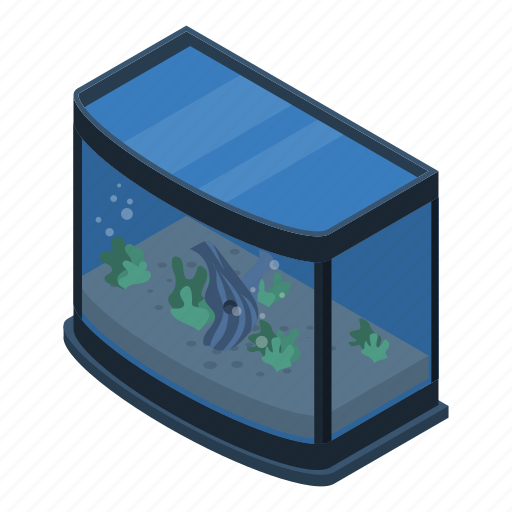Aquarium, cartoon, exotic, food, isometric, nature, water icon - Download on Iconfinder