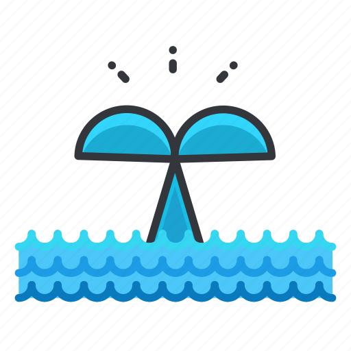Animal, aquatic, marine, nautical, tail, whale icon - Download on Iconfinder