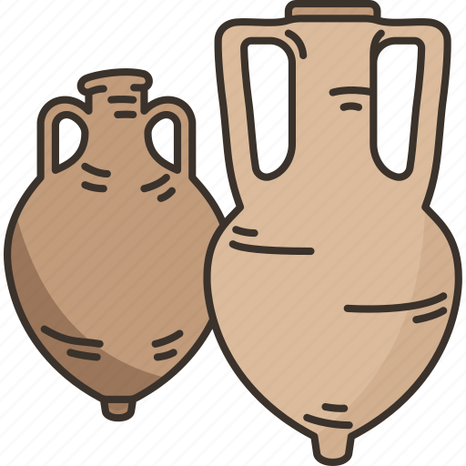 Amphora, pottery, vase, clay, antique icon - Download on Iconfinder