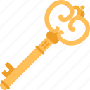 key, ancient, antique, entrance, lock