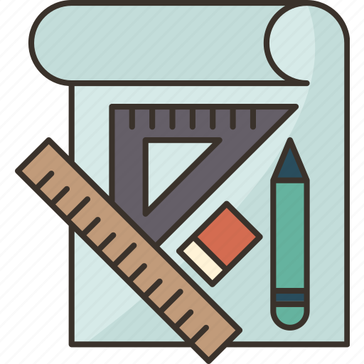Draft, project, drawings, engineering, sketch icon - Download on Iconfinder