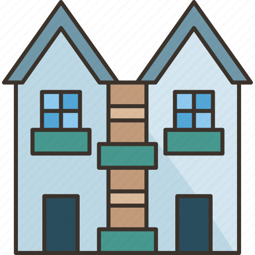 Residential, townhome, estate, house, living icon - Download on Iconfinder