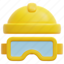 helmet, safety, glasses, construction, protection, equipment, security, safe, 3d 