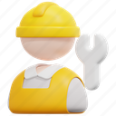 worker, avatar, people, labor, construction, builder, construct, 3d