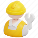 worker, avatar, people, labor, construct, construction, builder, 3d