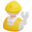 worker, avatar, people, labor, construct, construction, builder, 3d 