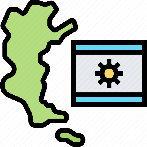 Argentina, map, flag, country, national icon - Download on Iconfinder