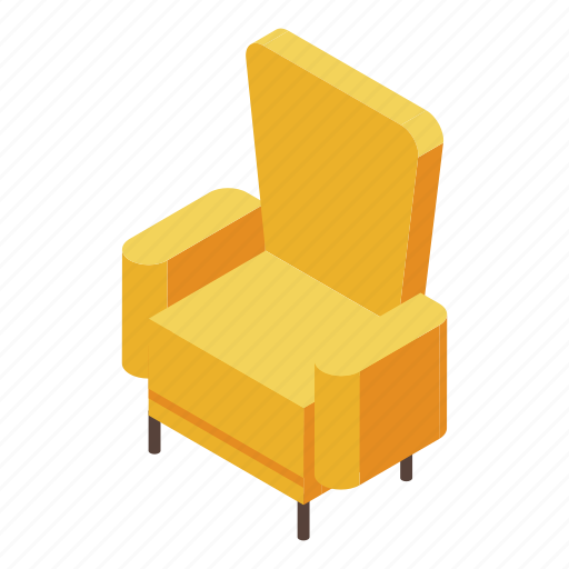 Armchair, business, cartoon, fashion, isometric, lounge, retro icon - Download on Iconfinder