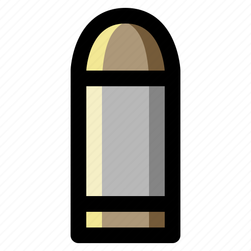 Bullet, gun, military, pistol, projectile, shot, weapon icon - Download on Iconfinder
