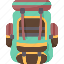 backpack, bag, army, military, hike