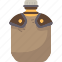 flask, bottle, military, water, drinking