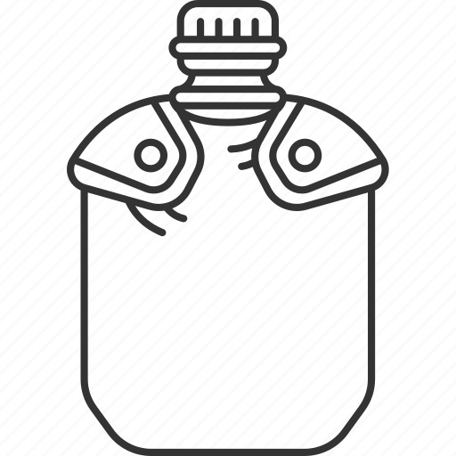 Flask, bottle, military, water, drinking icon - Download on Iconfinder