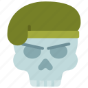 beret, skull, military, war, death