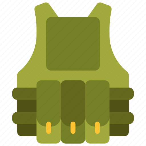 Bullet, proof, jacket, military, war icon - Download on Iconfinder