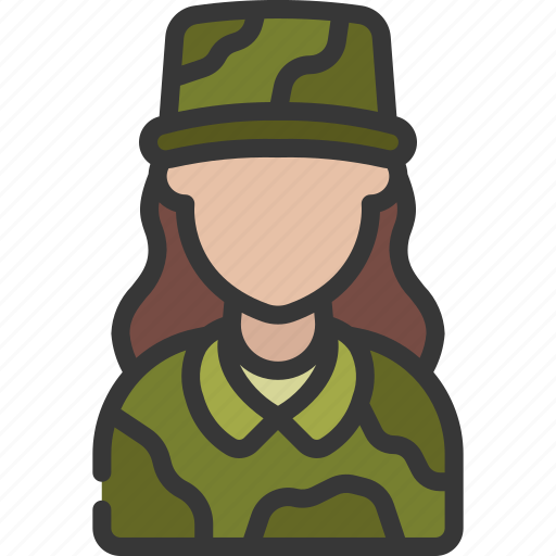 Female, soldier, military, war, armed, forces icon - Download on Iconfinder