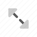 arrow, diagonal, left