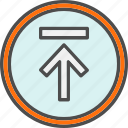 arrow, circled, direction, pointer, top, up, upload, 1