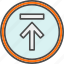 arrow, circled, direction, pointer, top, up, upload, 1 