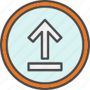 arrow, circled, direction, pointer, top, up, upload, 2