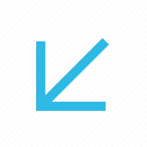 Arrow, arrows, direction, navigation, corner, down left icon - Download on Iconfinder