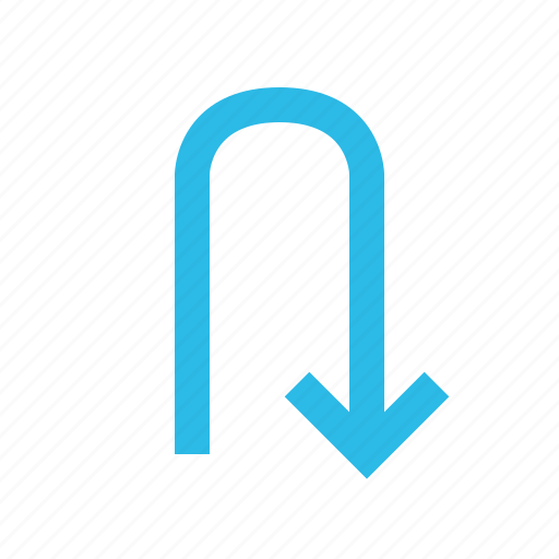 Arrow, arrows, direction, navigation, down, u turn icon - Download on Iconfinder
