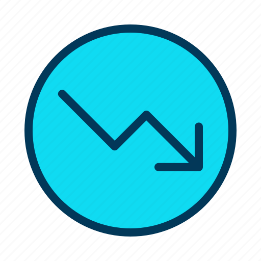 Arrow, decrease, downward, statistic icon - Download on Iconfinder