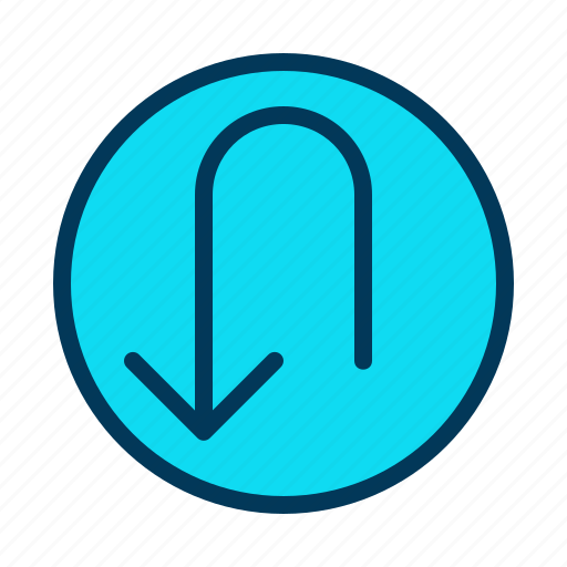 Arrow, direction, down, turn icon - Download on Iconfinder
