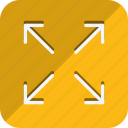 arrow, direction, move, navigation, expand, fullscreen, maximize