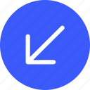 25px, arrow, circle, down, iconspace, left