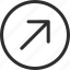 25px, arrow, circle, iconspace, right, up 