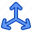 arrow, arrows, cube, dimension, direction, navigation, three 