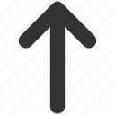 arrow up, direction, forward, move ahead, send, update, upload