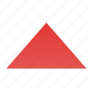 arrow, up, cone, shape, triangle